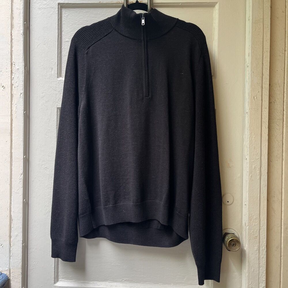 Todd Synder Merino Wool Quarter-Zip Sweater XL Business Office Professional Luxe